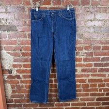 Vintage Levis 517 Jeans Mens 36x32 Dark Wash Boot Cut Orange Tab Made in USA 90s