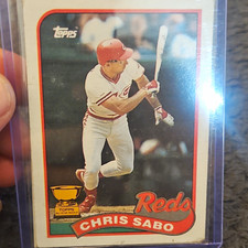 1989 Topps Baseball - Chris Sabo #490 Cincinnati Reds Rookie Trading Card. rookie card picture