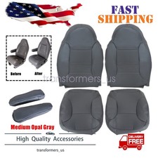 For 1992-1996 Ford Bronco Driver Passenger Leather Seat Cover Med Opal Gray For 1992-1996 Ford Bronco Driver Passenger Leather Seat Cover Med Opal Gray