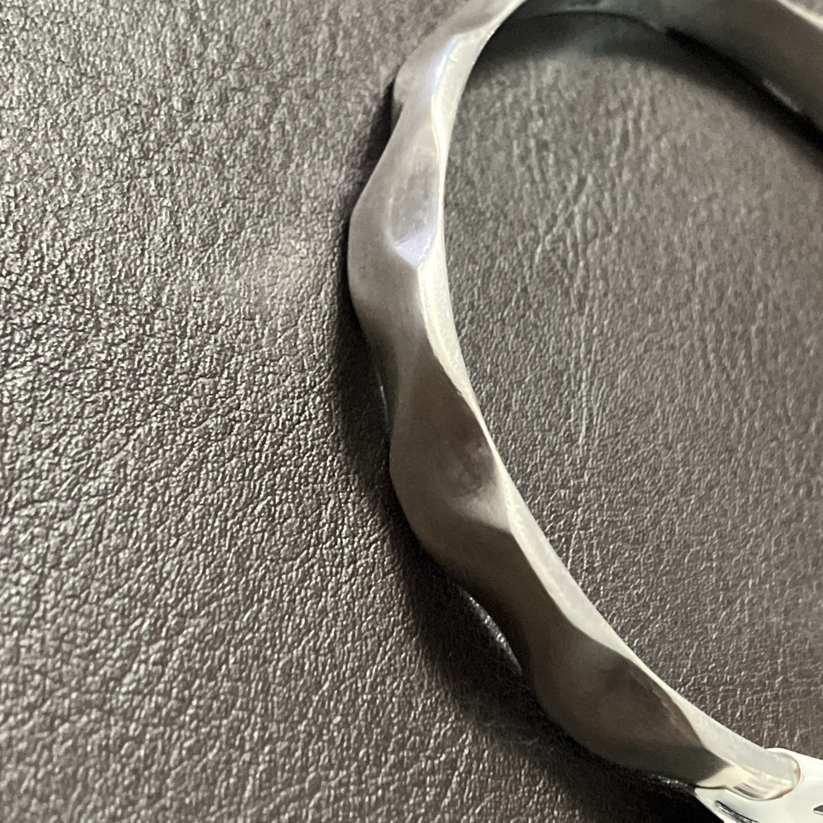 Sterling Silver Solid Bangle 44 Grams Natural Pat… - image 24