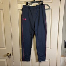 Under Armour Kids Sweatpants - Gray with Pink Accents