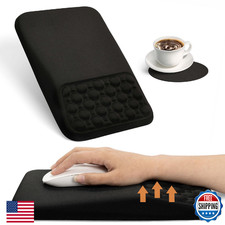 Ospelelf Ergonomic Mouse Pad with Wrist Rest, Black - Pain Relief, Comfortable