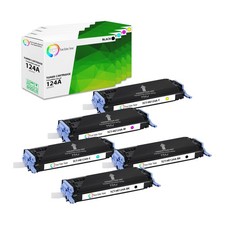 TCT 5PK 124A Color Toner Set Q6000A Q6001A Q6002A Q6003A For HP LaserJet 1600
