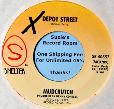 Mudcrutch Depot Street Tom Petty 1st Record Stock Copy EX- RARE 45 7'' Vinyl