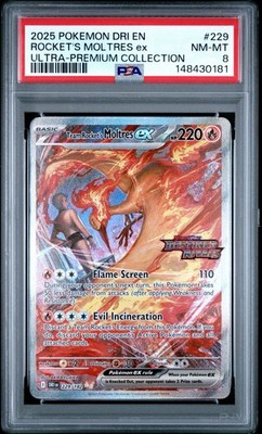 Pokémon Destined Rivals Team Rocket's Moltres ex UPC Stamped Promo 229/ ...