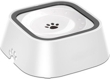Splash-Proof Slow Feeder Water Bowl for Dogs Cats 35oz No-Spill Travel Dispenser