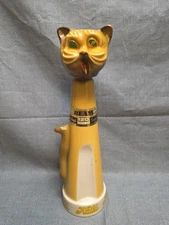 Vintage 1967 MCM Cat Decanter Empty 14.5” Katz Bourbon Bottle