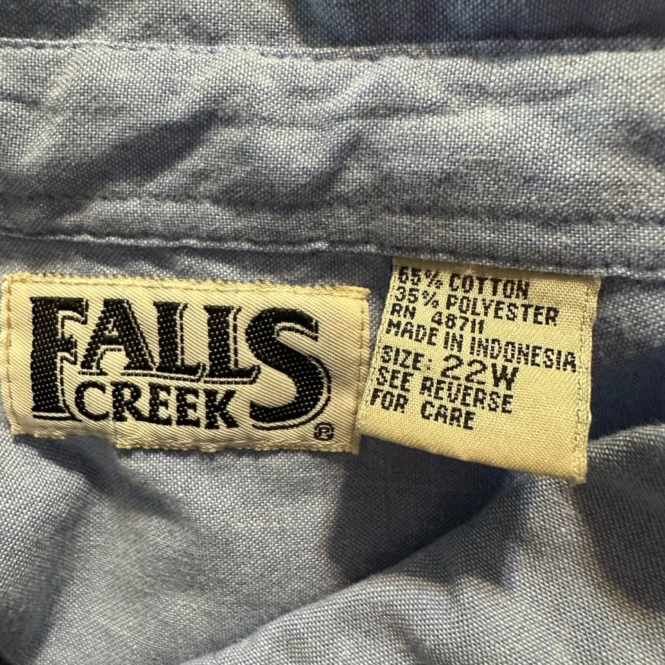 Camisa De Colección Falls Creek Halloween 22W Casa Fantasma Bordada Y2K Abotonada Foto 3 de 4