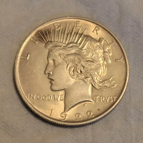 1922 United States Peace Dollar $1 Silver Coin 0.9 Fineness Uncertified