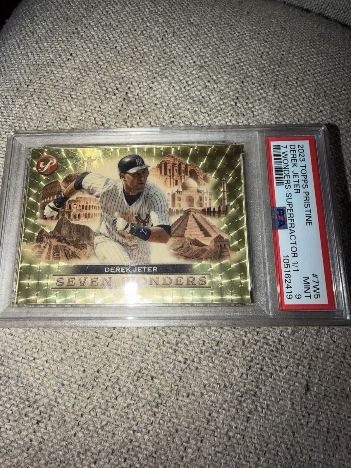 2023 Topps Pristine Derek Jeter 7 Wonders #7W5 Superfractor 1/1 PSA 9 Rare Card