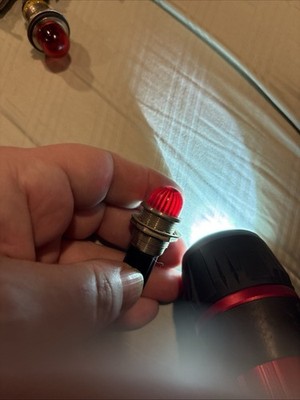 F5 Vintage Dialco light RED For Multiple Items Amps, Jets, Car Panels Etc