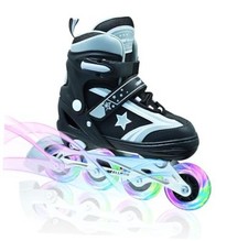 Kids Inline Skates for Boys and Girls Ages 6-12, Adjustable Medium US 1-4 Grey
