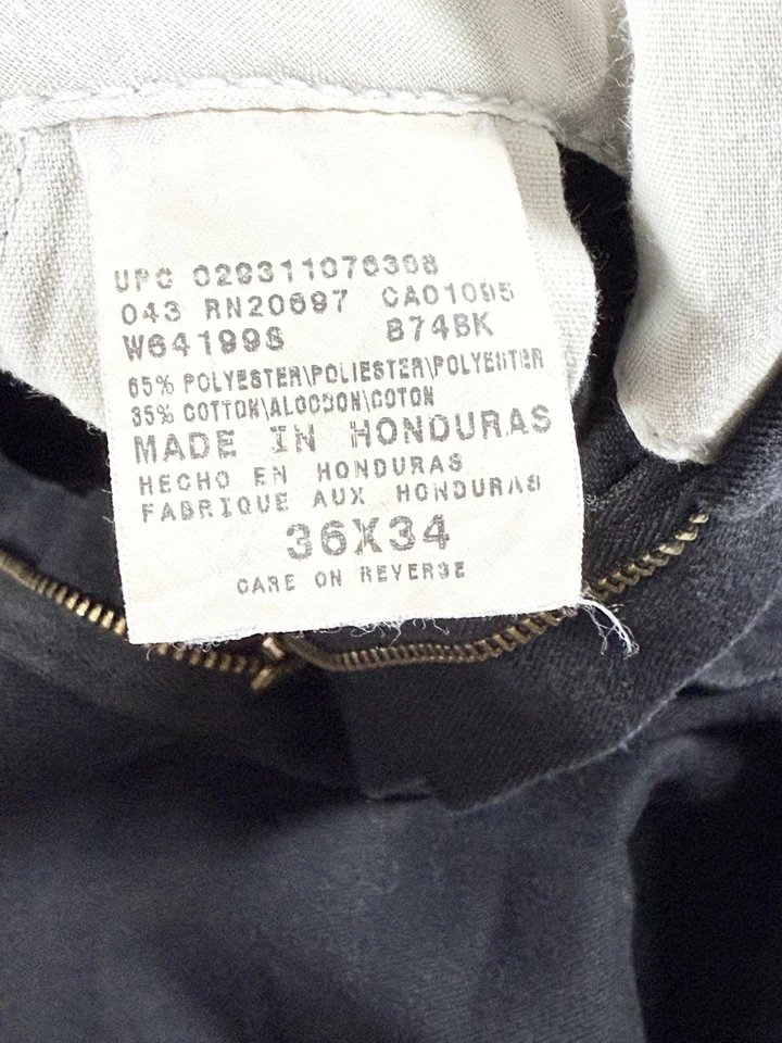 Dickies Work Pant 36x34 Black Straight Leg Durable Casual Hiking Unisex Workwear - Image 4 of 4