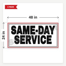 Same Day Service BR7 2 Pack 24x48 Vinyl Banners With Grommets