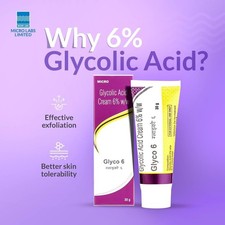 Glyco 6 Glycolic Acid Cream 6 for Acne, Pimples  Dark Spots, 30gm