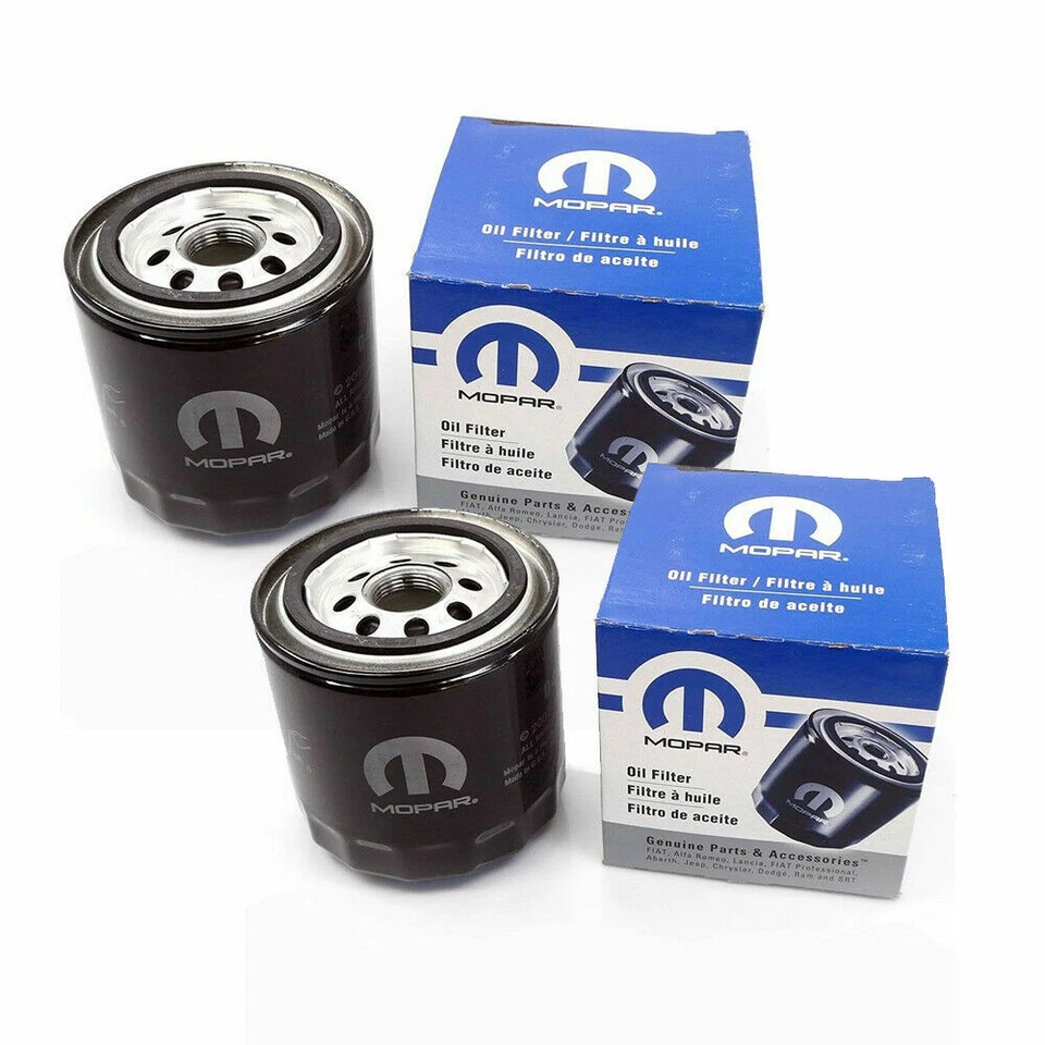 2X MOPAR FILTRE A HUILE POUR JEEP GRAND CHEROKEE 84-10 WRANGLER 87-06 PETROL - Photo 1/1