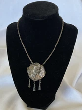 Akaham Antique Egyptian Revival Necklace Silver 19th Century