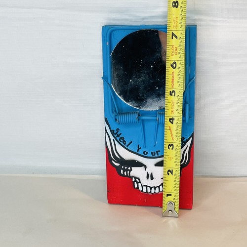 Steal Your Face Grateful Dead Hand Made Mousetrap Mirror Decor Deadhead Skull - Picture 12 of 12
