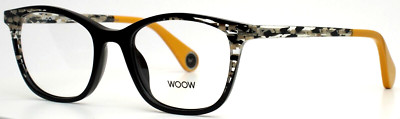 WOOW Loop In 2 100 Black Womens Semi Cat Eye Full Rim Eyeglasses 49-18-140 B:39