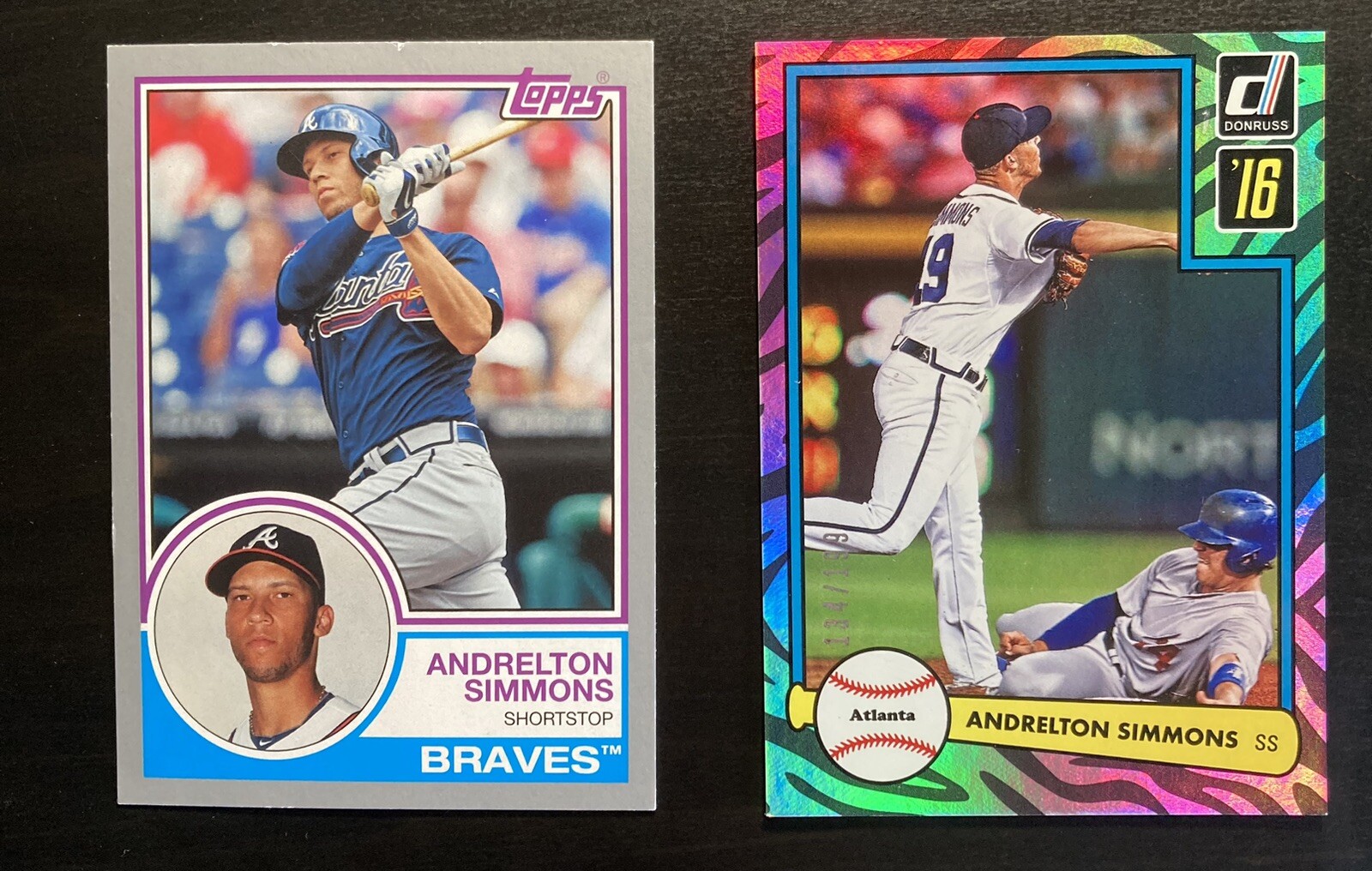 Lot of 2 Andrelton Simmons Serial Numbered Baseball Cards Atlanta Braves /199 eBay