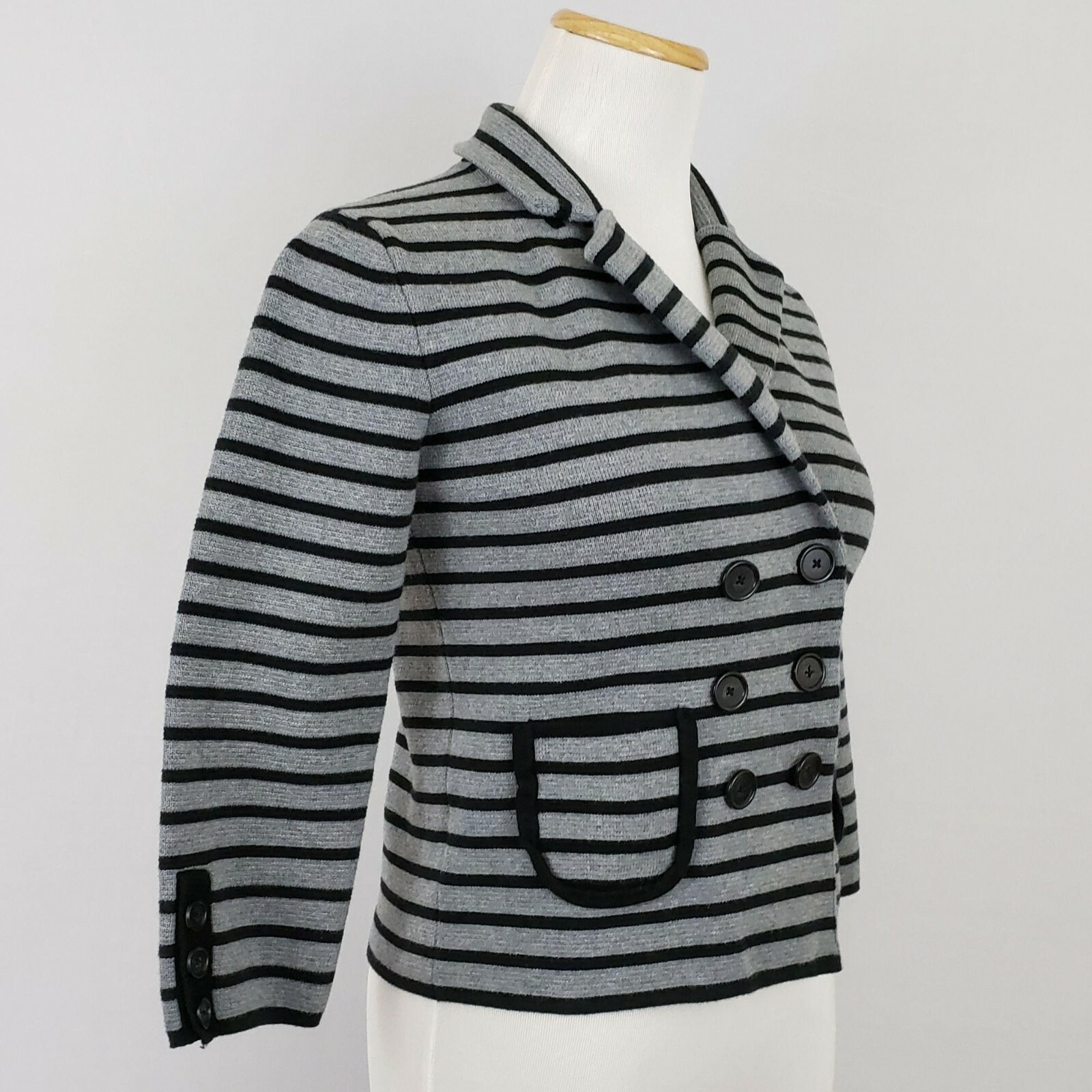 LOFT Women's Extra Small Cropped Double Breasted Knit… Gem