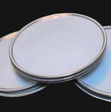 Vintage St Regis fine china Bread & Butter Plates platinum trim set-6  6 3/8