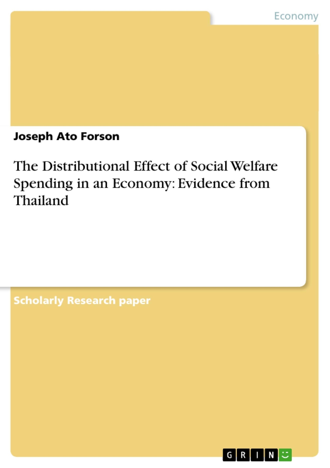 Thumbnail - Joseph Ato Forson | The Distributional Effect Of Social Welfare