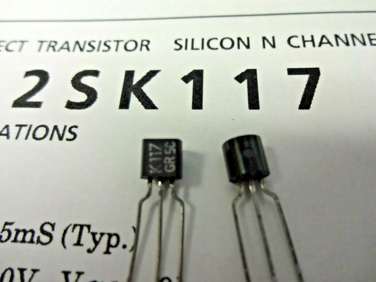 GENUINE TOSHIBA 2SK117GR MATCHED JFET PAIR USED IN HAFLER GENUINE TOSHIBA 2SK117GR MATCHED JFET PAIR USED IN HAFLER
