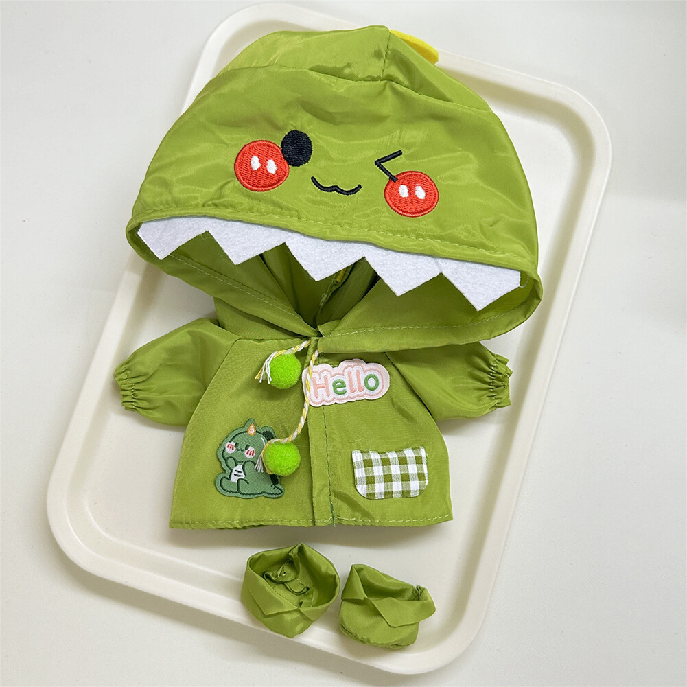 Raincoat For 10/20CM Doll Cartoon Raincoat Plush Doll Replac
