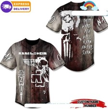 Rammstein Band Engel Custom Name Baseball Jersey