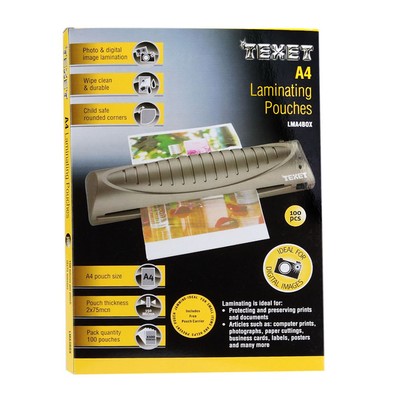 texet a4 laminating pouches