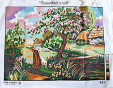 Margot de Paris Tapestry Canvas & DMC Wool Only - Orchard 637 -51 x 37.5 Started