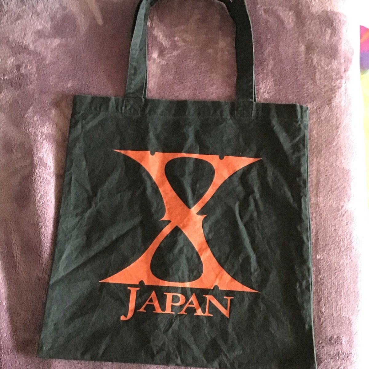 X JAPAN トートバッグ XJapan XJ JRock Black Cotton Logo Tote Bag 14