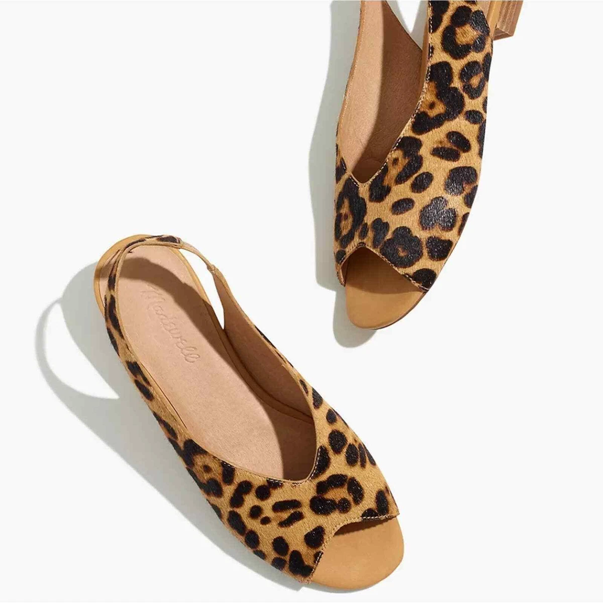 Madewell The Tavi Slingback Sandal in Leopard Calf Hair eBay