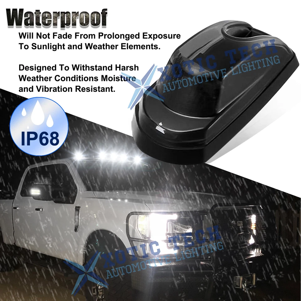 Luz de techo LED blanca lente ahumada 5x para Ford F250 F350 SD Super Duty 2017+ Foto 4 de 4