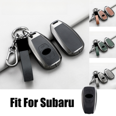 #ad Zinc Alloy Leather Car Key Case Cover For Subaru Crosstrek BRZ Outback XV Legacy $29.50