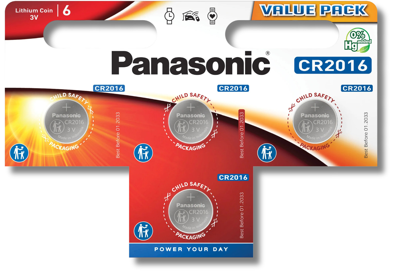 6 x Panasonic CR2016 3V Lithium Coin Cell Battery 2016 Longest Expiry Date UK - Image 5