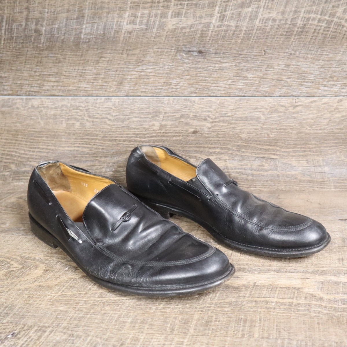 Giorgio Armani Black Label Slip-On Leather Loafers Adult 