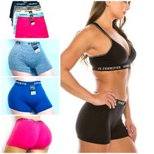 6 PACK Women's Summer Sports Cotton Boyshorts Boxer Short Pant Workout Yoga 8926