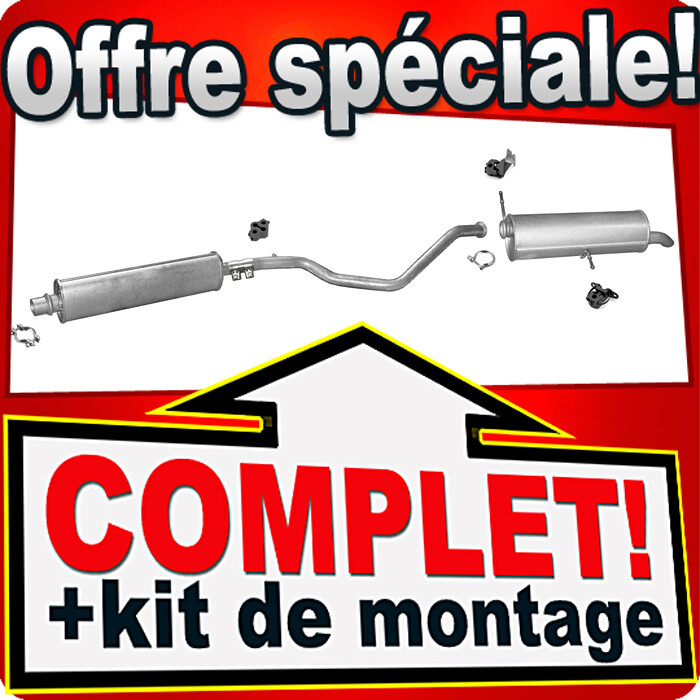 Silencieux d'échappement PEUGEOT 307 SW 2.0 Break en acier aluminisé renforcé anti-corrosion