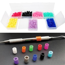 100 Pcs/Box Dental Instrument Hygienist Silicone Color Code Rings Bands Circle