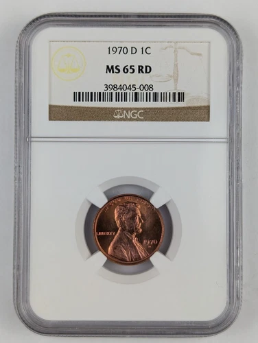 1970 D Lincoln Memorial Cent - NGC MS65RD