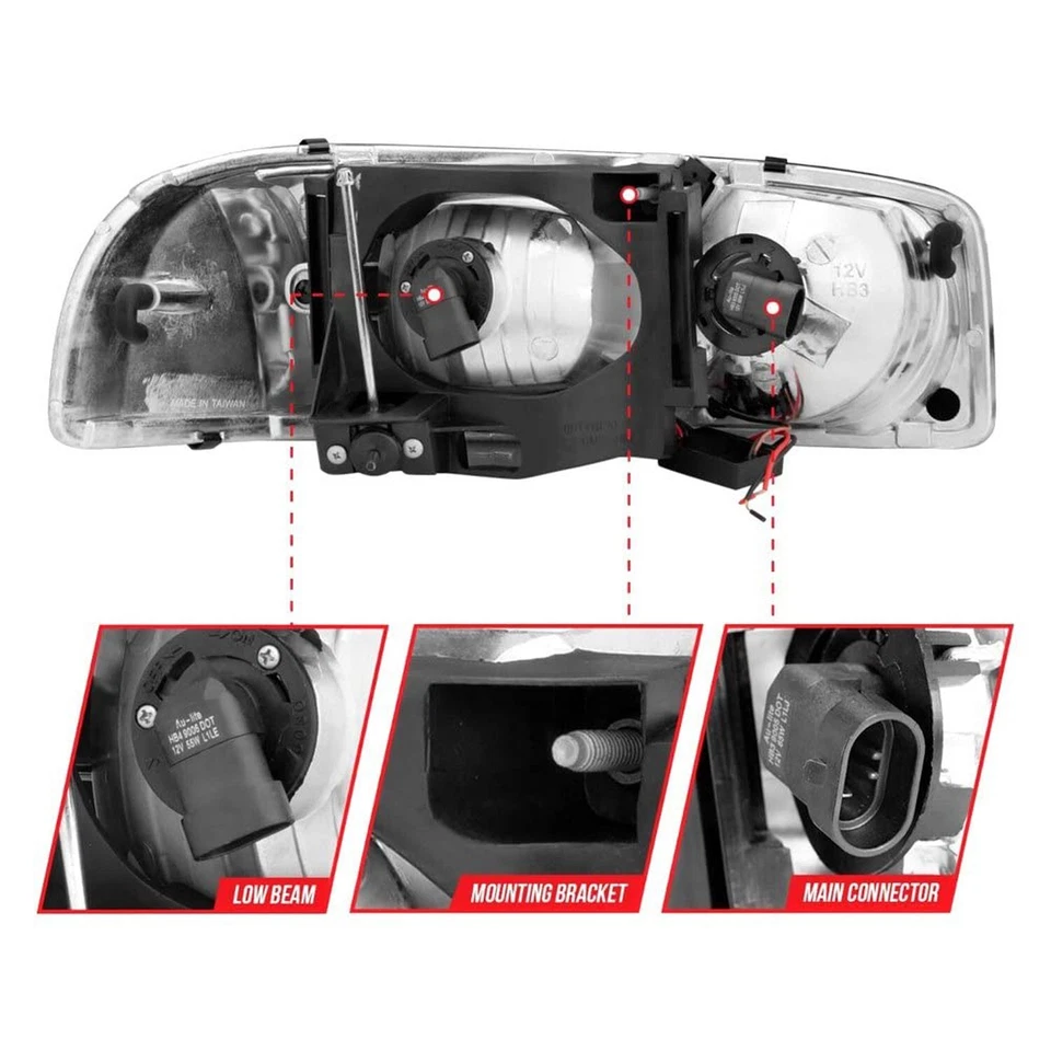 Faros ANZO (111522) Anzo 99-17 GMC Sierra/Denali negro ámbar (con luz C... Foto 2 de 4