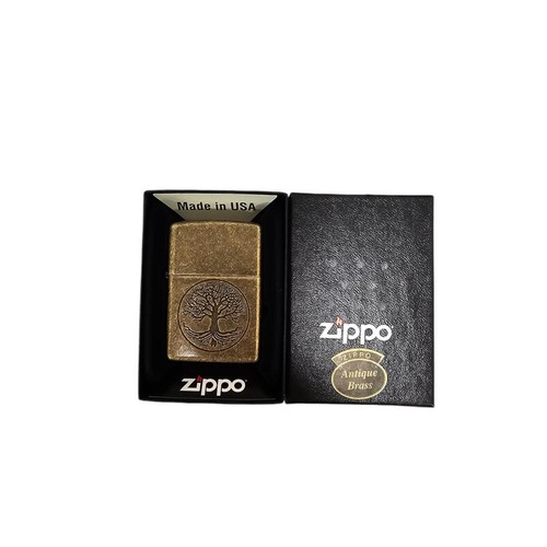 Zippo Feuerzeug Motiv: Baum des Lebens – antikes Messing Tree of Life - Bild 4 von 6