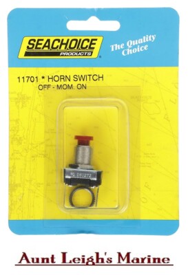 Marine Boat Panel Dash Mount Red Push Button Momentary Horn Switch Off / Mom.On