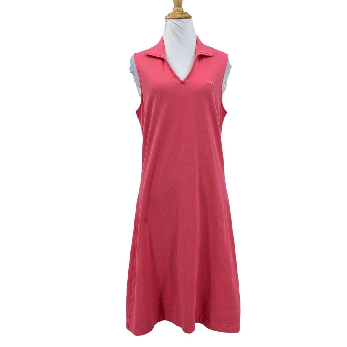 Roots Canada Polo Dress Womens L Large Sleeveless Collar Preppy Cotton Stretch