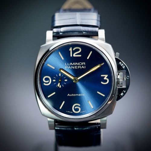 Panerai Luminor Due 45mm Titanium Mens 4 Straps Watch PAM 0072...