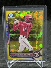 2022 Bowman Chrome Sapphire CRISTHIAN VAQUERO Image Vari. Yellow Refractor 11/50