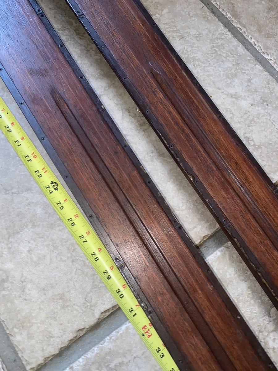 Antique WOODEN 84” SKIS Kandahar BINDINGS Luklein Boots Antique WOODEN 84” SKIS Kandahar BINDINGS Luklein Boots