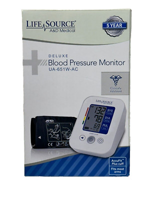 Life Source UA-651W-AC A&D Medical AccuFit Deluxe Blood Pressure Monitor Free Sh